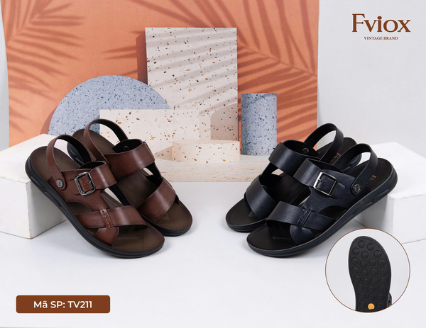 Dép sandal nam TV211 - Thiên Hương Shoes - Công Ty Cổ Phần Đầu Tư Quốc Tế Thiên Hương
