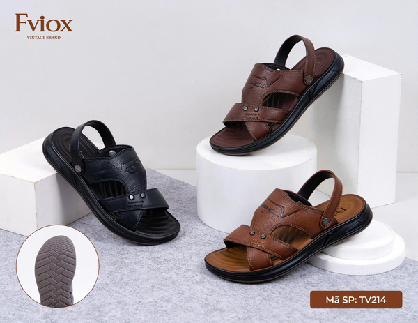 Dép sandal nam TV214 - Thiên Hương Shoes - Công Ty Cổ Phần Đầu Tư Quốc Tế Thiên Hương