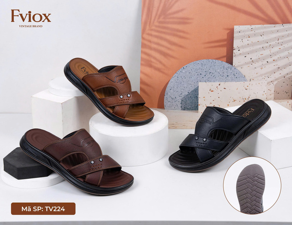 Dép sandal nam TV224 - Thiên Hương Shoes - Công Ty Cổ Phần Đầu Tư Quốc Tế Thiên Hương