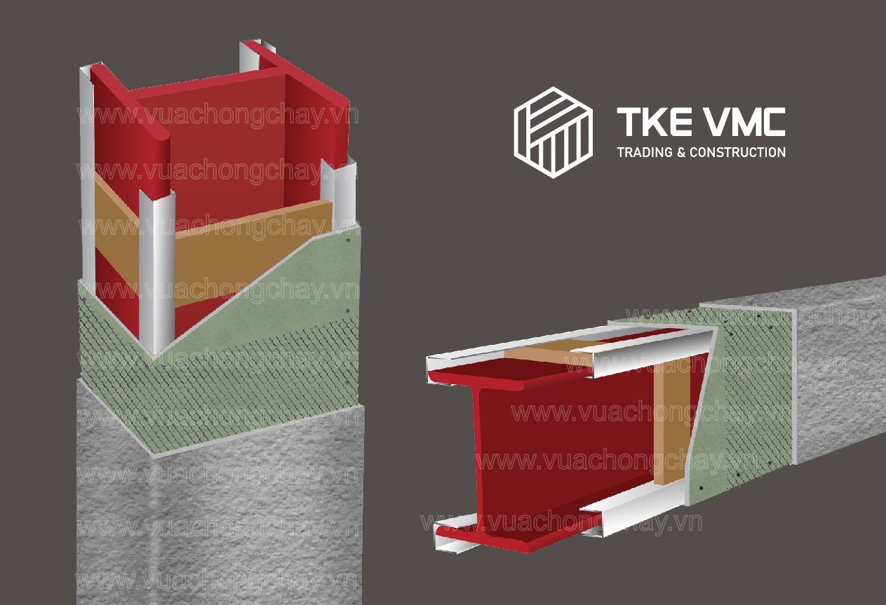 Vữa chống cháy - Vữa Chống Cháy TKE&VMC - Công Ty TNHH Thương Mại Xây Dựng TKE&VMC Việt Nam
