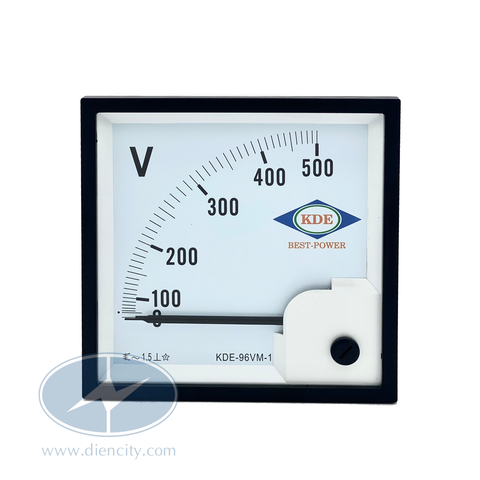 Đồng hồ đo Volt KDE dạng kim 500V-AC - Điện City - Công Ty TNHH Thương Mại Kỹ Thuật Hữu Duy