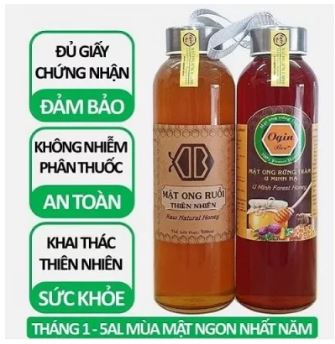 Mật ong rừng u minh + mật ong ruồi chai 500ml - Mật Ong Rừng Oginbee - Công Ty TNHH TM DV Mật Ong Rừng Oginbee