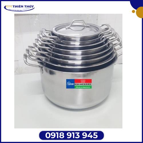 Bộ nồi 3 đáy Rainy Nồi lẻ 1 đáy, nắp inox