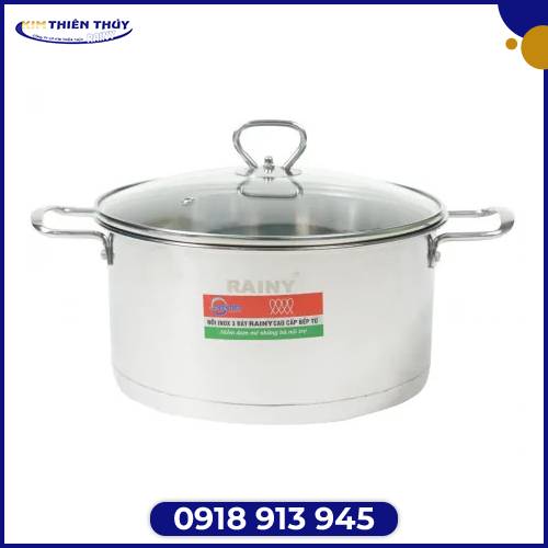 Bộ nồi 3 đáy Rainy Nồi lẻ 1 đáy, nắp inox