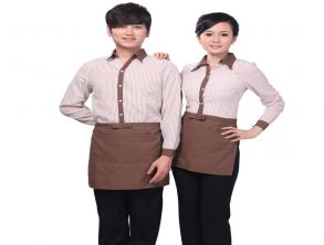Tạp dề quán ăn nâu - May Phát Minh Việt - Công Ty TNHH Sản Xuất Thương Mại Dịch Vụ May Phát Minh Việt