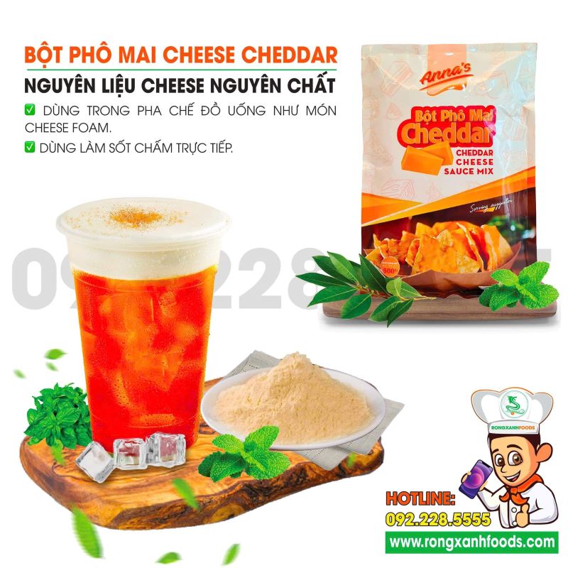 Bột phô mai cheese cheddar - Công Ty TNHH Thực Phẩm Rồng Xanh	