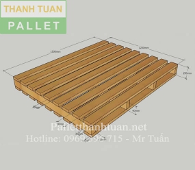 Pallet gỗ 1200x1500x150mm - Pallet Thanh Tuấn - Công Ty TM - SX Pallet Thanh Tuấn