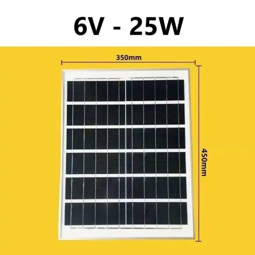 Tấm thu NLMT Mono đơn tinh thể 6V/25W - Thiết Bị Điện Năng Lượng Mặt trời Goldsun - Công Ty TNHH Thiết Bị Điện Goldsun