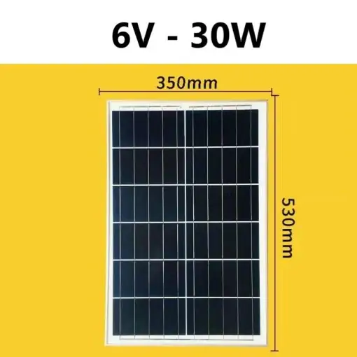 Tấm thu NLMT Mono đơn tinh thể 6V/30W - Thiết Bị Điện Năng Lượng Mặt trời Goldsun - Công Ty TNHH Thiết Bị Điện Goldsun
