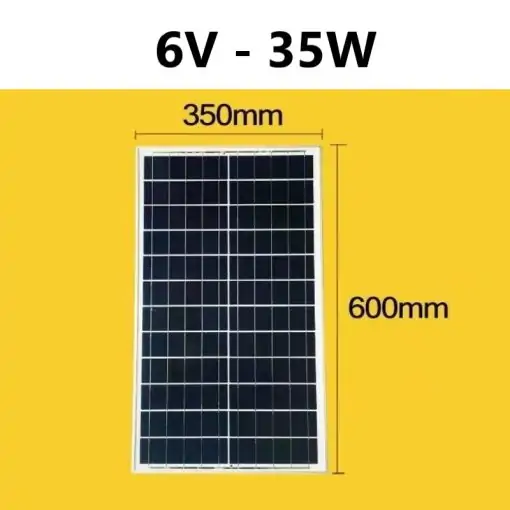 Tấm thu NLMT Mono đơn tinh thể 6V/35W - Thiết Bị Điện Năng Lượng Mặt trời Goldsun - Công Ty TNHH Thiết Bị Điện Goldsun