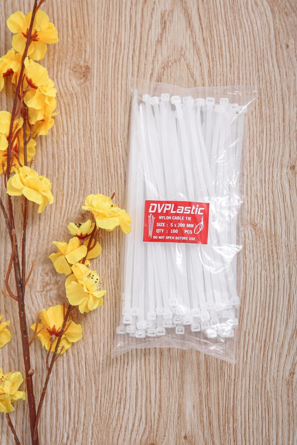 Dây rút nhựa 5x200mm - Dây Rút Nhựa Đại Việt Phát - Công Ty TNHH Đầu Tư Sản Xuất Đại Việt Phát
