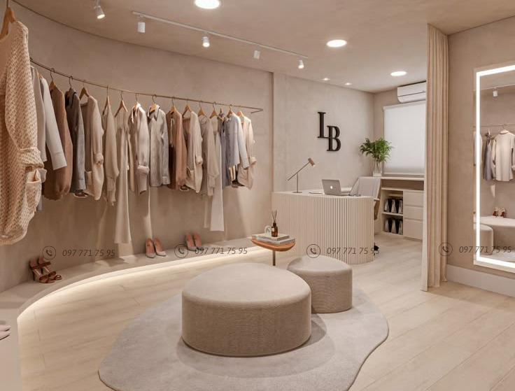 Nội thất cửa hàng thời trang