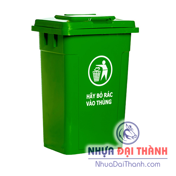 Thùng rác 90 lít, nắp kín - Thùng Rác Đại Thành - Công Ty TNHH Sản Xuất Thương Mại Nhựa Đại Thành
