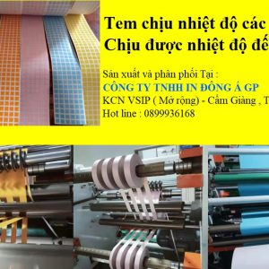 In Tem Nhãn Đông á GP – Công Ty TNHH Một Thành Viên In Đông á GP