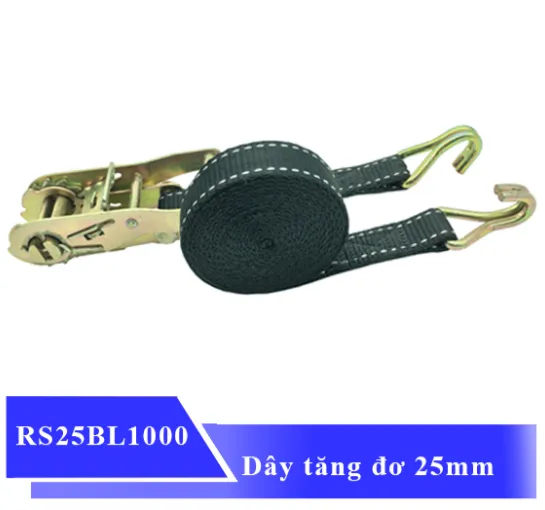 Dây tăng đơ bản 25mm màu đen 1 tấn