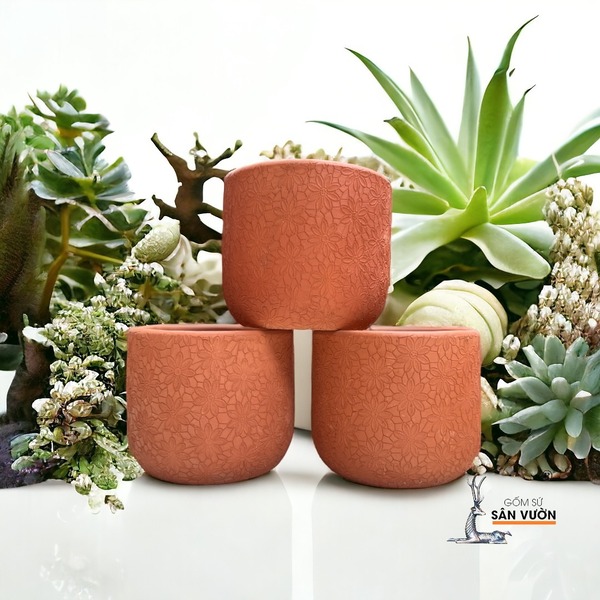 Chậu gốm trứng hoa cúc 14cm - Đồ Gốm Sứ Sân Vườn Việt Nam - Công Ty TNHH Gốm Sứ Sân Vườn Việt Nam