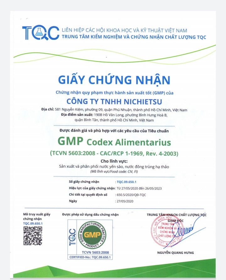 Chứng nhận GMP