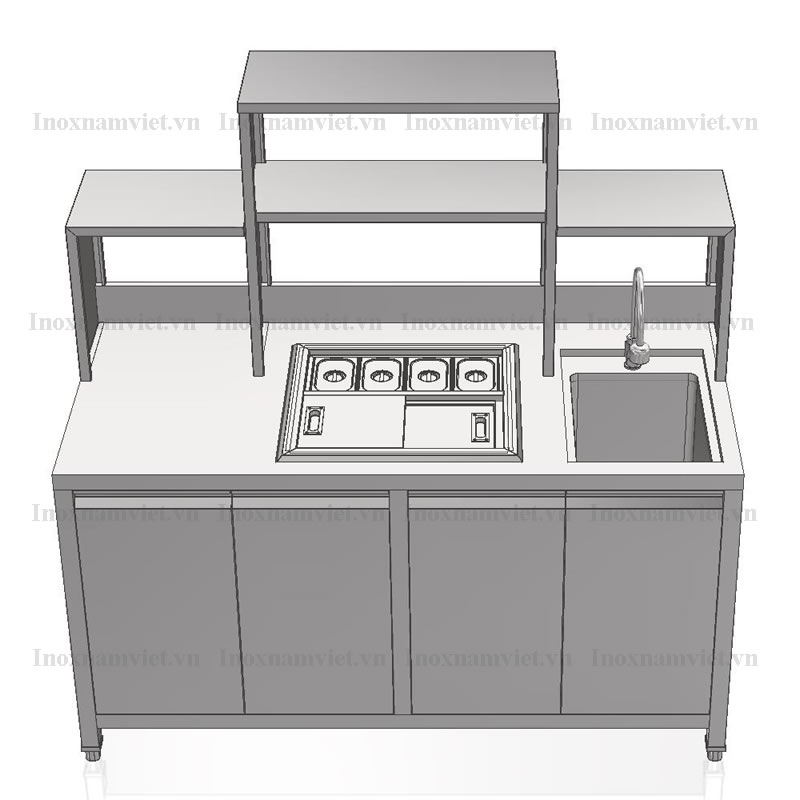 Quầy pha chế inox mẫu NV2