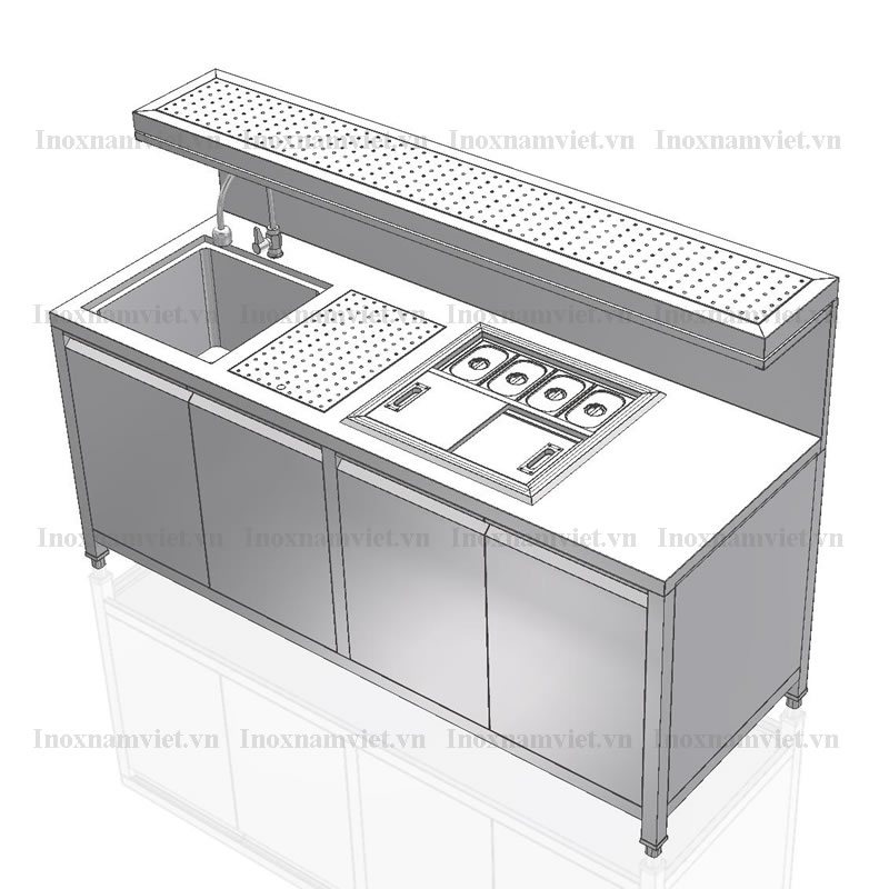 Quầy pha chế inox mẫu NV3