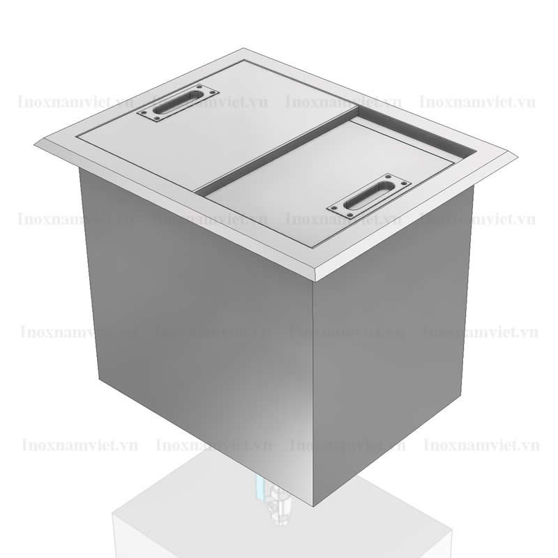 Thùng đựng đá inox 500x400mm