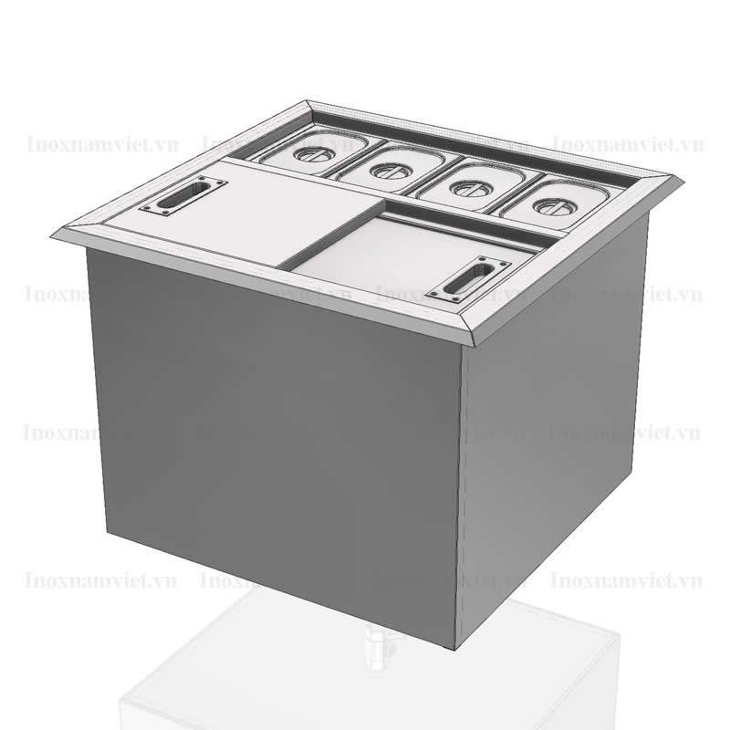 Thùng đựng đá inox 540ì520mm