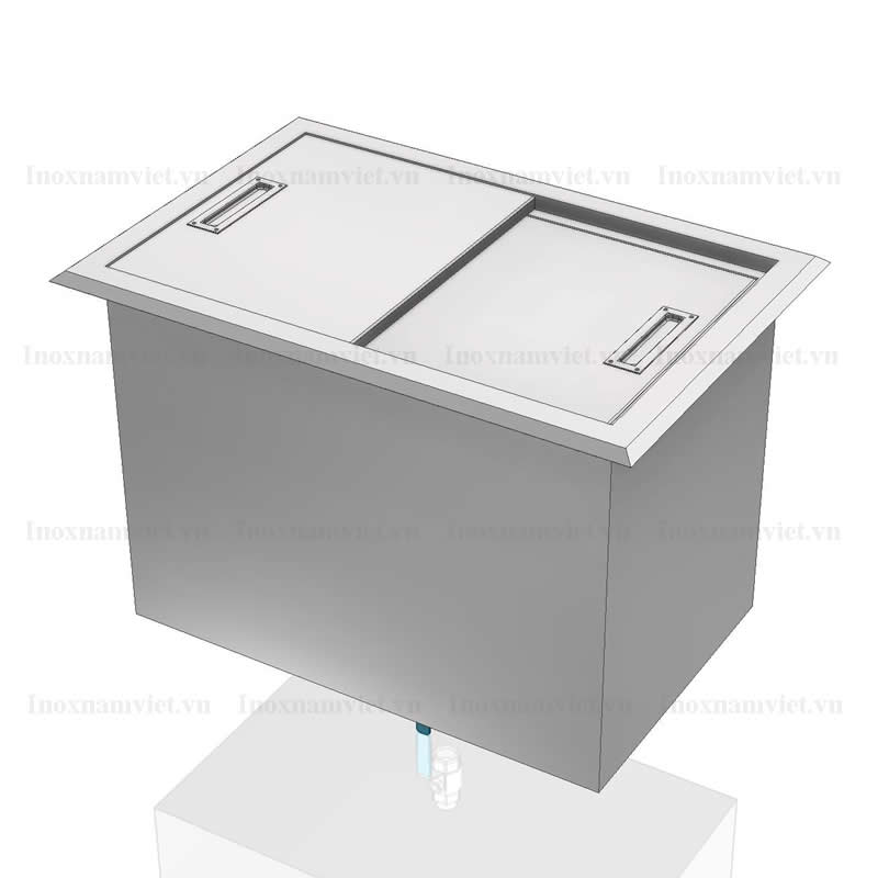 Thùng đựng đá inox 600x400mm