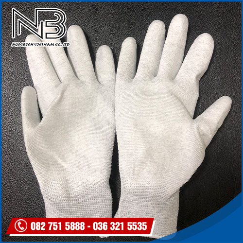 Găng tay cacbon phủ PU bàn (Size S) - Vật Tư Phòng Sạch Ngọc Bích - Công Ty TNHH Thương Mại Ngọc Bích Việt Nam