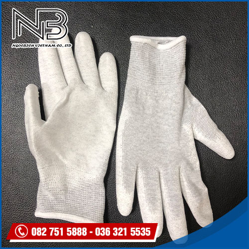 Găng tay cacbon phủ PU bàn (Size S) - Vật Tư Phòng Sạch Ngọc Bích - Công Ty TNHH Thương Mại Ngọc Bích Việt Nam