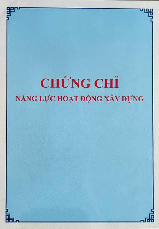 Chứng chỉ năng lực hoạt động xây dựng - Xây Dựng VNICONS - Công Ty TNHH Thiết Kế Thi Công Xây Dựng VNICONS