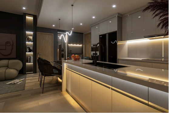 Thiết kế thi công nội thất phòng bếp phong cách hiện đại - Xây Dựng VNICONS - Công Ty TNHH Thiết Kế Thi Công Xây Dựng VNICONS