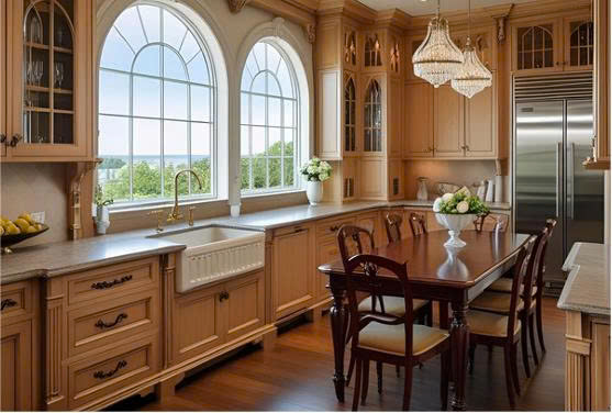 Thiết kế thi công nội thất phòng bếp phong cách tân cổ điển Luxury - Xây Dựng VNICONS - Công Ty TNHH Thiết Kế Thi Công Xây Dựng VNICONS