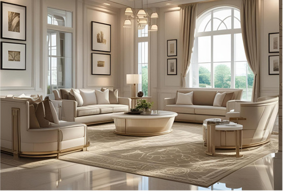 Thiết kế thi công nội thất phòng khách phong cách tân cổ điển Luxury - Xây Dựng VNICONS - Công Ty TNHH Thiết Kế Thi Công Xây Dựng VNICONS