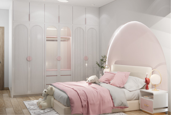 Thiết kế thi công nội thất phòng ngủ bé gái - Xây Dựng VNICONS - Công Ty TNHH Thiết Kế Thi Công Xây Dựng VNICONS