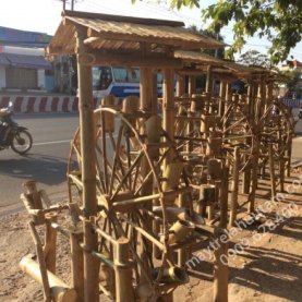 Cối xoay bằng tre - Cơ Sở Mây Tre Lá Đặng Hữu Tâm