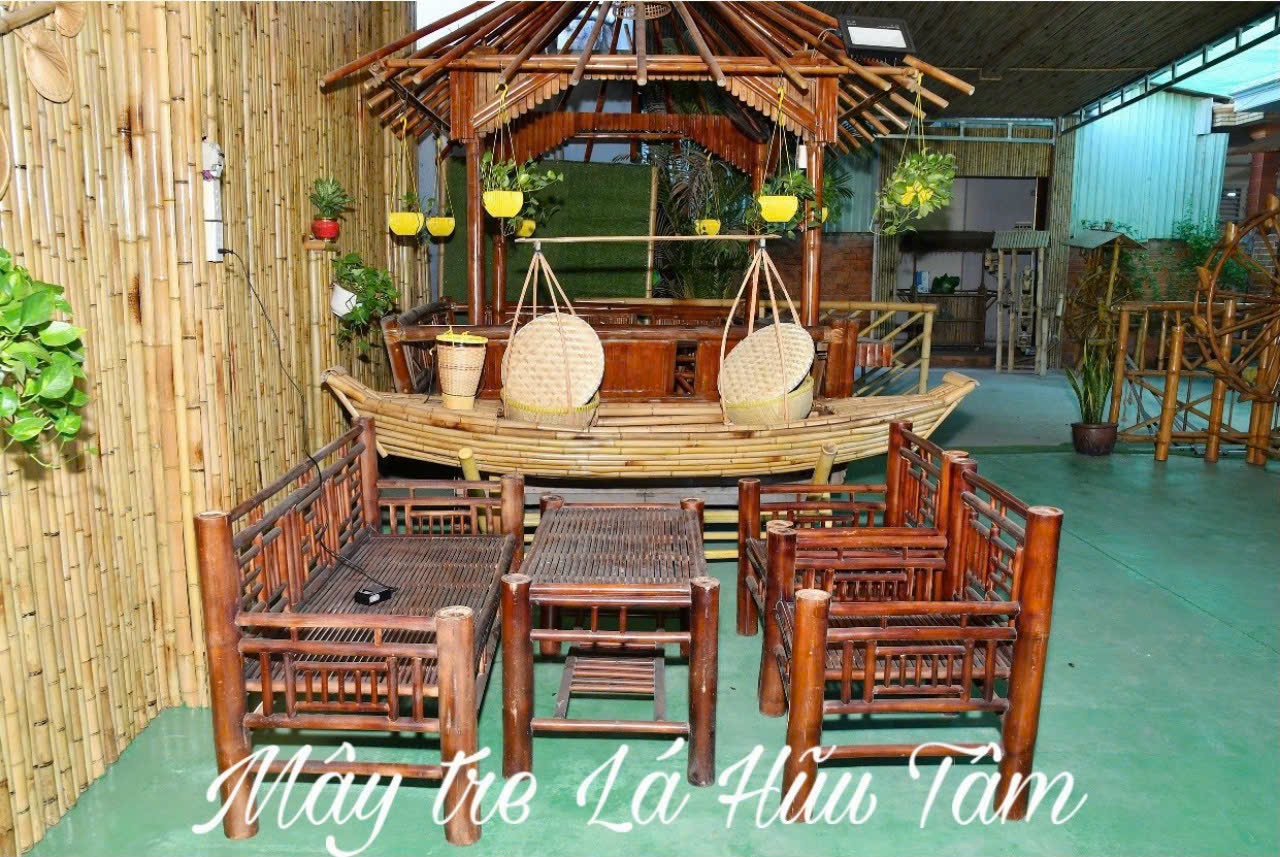 Bàn ghế tre - Cơ Sở Mây Tre Lá Hữu Tâm