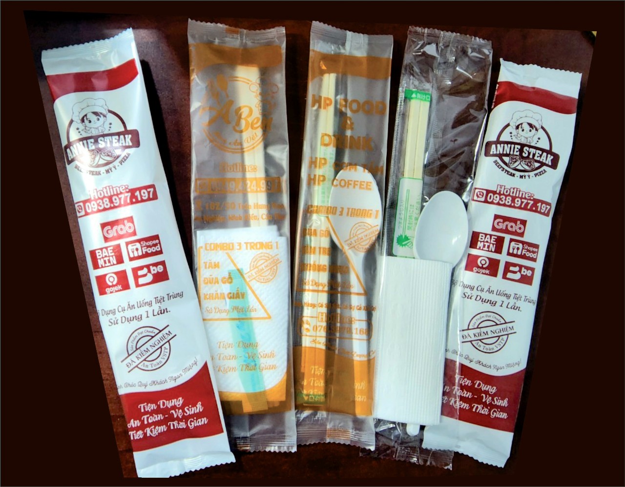 Combo 4 món: Đũa,tăm, muỗng, khăn giấy - Khăn Lạnh Hương Thiên Ân - Công Ty TNHH Một Thành Viên Sản Xuất Và Thương Mại Hương Thiên Ân