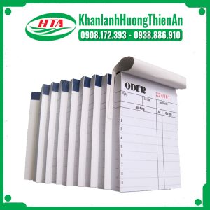 Cuốn Oder cho nhà hàng, quán ăn - Khăn Lạnh Hương Thiên Ân - Công Ty TNHH Một Thành Viên Sản Xuất Và Thương Mại Hương Thiên Ân