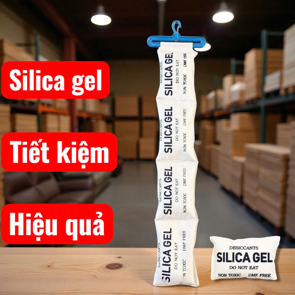 Túi chống ẩm silica gel treo container, nhà kho