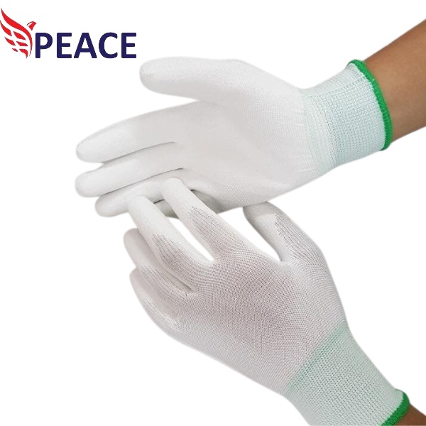 Găng tay trắng phủ bàn PU - Tiêu  Hao Phòng Sạch PEACE - Công Ty TNHH Peace Việt Nam