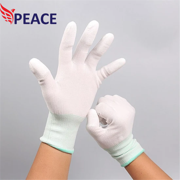 Găng tay trắng phủ ngón PU - Tiêu  Hao Phòng Sạch PEACE - Công Ty TNHH Peace Việt Nam