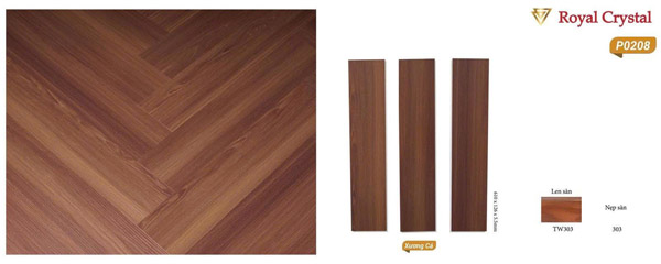 Sàn nhựa xương cá mã P0208 - Sàn Gỗ Công Nghiệp, Sàn Nhựa Giả Gỗ Hoàng An - Công Ty TNHH TM DV XD Hoàng An