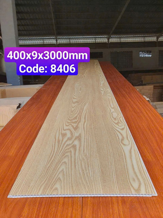 Tấm nhựa ốp tường Nano giả gỗ mã 8406 - Sàn Gỗ Công Nghiệp, Sàn Nhựa Giả Gỗ Hoàng An - Công Ty TNHH TM DV XD Hoàng An