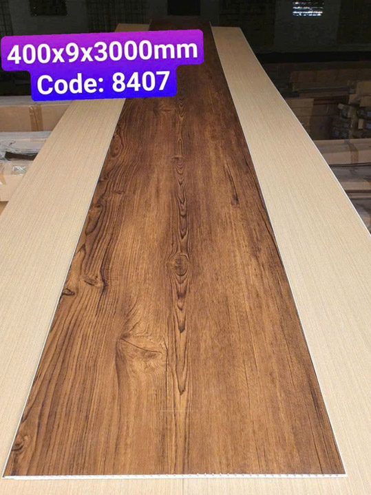 Tấm nhựa ốp tường Nano giả gỗ mã 8407 - Sàn Gỗ Công Nghiệp, Sàn Nhựa Giả Gỗ Hoàng An - Công Ty TNHH TM DV XD Hoàng An