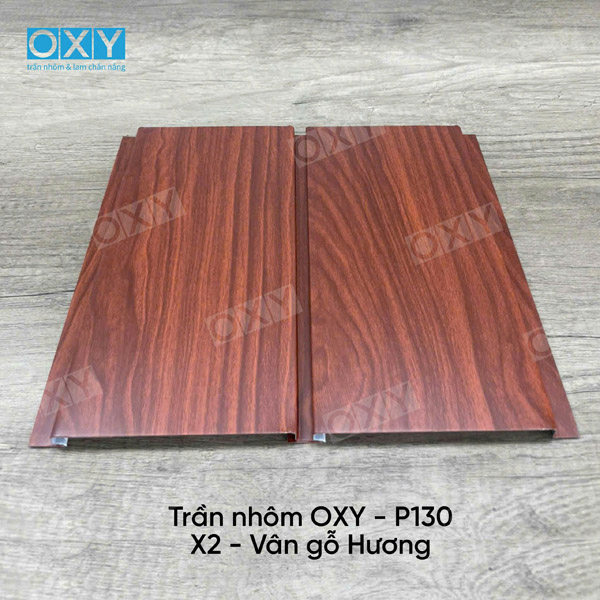 Trần nhôm OXY - P130 - Vân gỗ hương x2 - Sàn Gỗ Công Nghiệp, Sàn Nhựa Giả Gỗ Hoàng An - Công Ty TNHH TM DV XD Hoàng An
