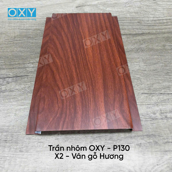 Trần nhôm OXY - P130 - Vân gỗ hương x2 - Sàn Gỗ Công Nghiệp, Sàn Nhựa Giả Gỗ Hoàng An - Công Ty TNHH TM DV XD Hoàng An