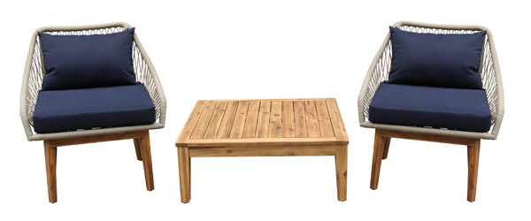 Bộ bàn ghế coffee đan nhựa giả mây CH4281A/3GY - Thủ Công Mỹ Nghệ Artex Đồng Tháp - Công Ty Cổ Phần Artex Đồng Tháp