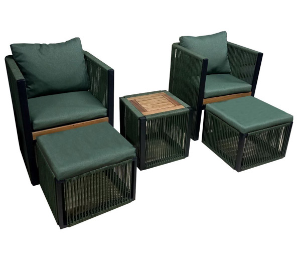 Bộ bàn ghế phòng ngủ đan nhựa giả mây CH4259A/5GY - Thủ Công Mỹ Nghệ Artex Đồng Tháp - Công Ty Cổ Phần Artex Đồng Tháp