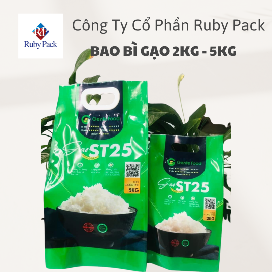 Bao bì gạo 2kg đến 5kg - Bao Bì Ruby Pack - Công Ty Cổ Phần Ruby Pack