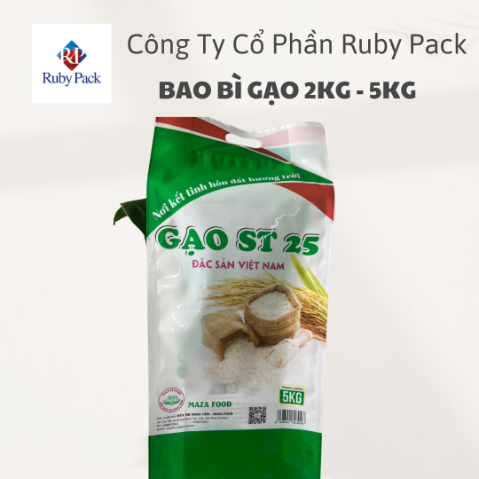 Bao bì gạo 2kg đến 5kg - Bao Bì Ruby Pack - Công Ty Cổ Phần Ruby Pack