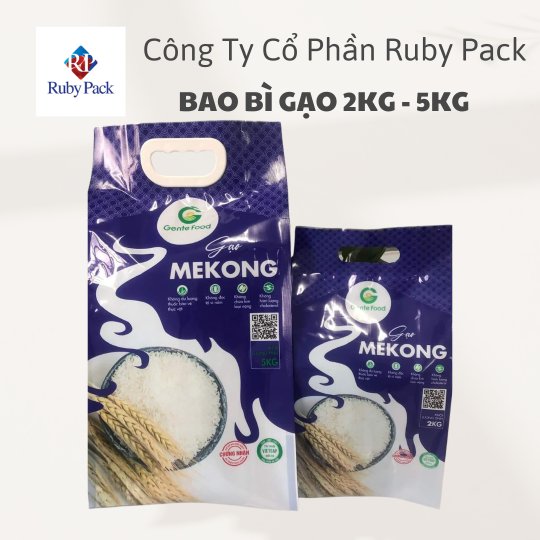 Bao bì gạo 2kg đến 5kg - Bao Bì Ruby Pack - Công Ty Cổ Phần Ruby Pack